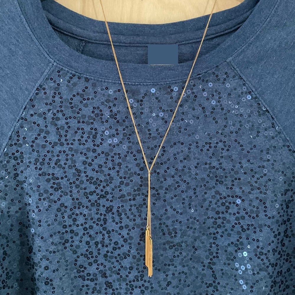 Vintage Gold Tassel Necklace - EUC
